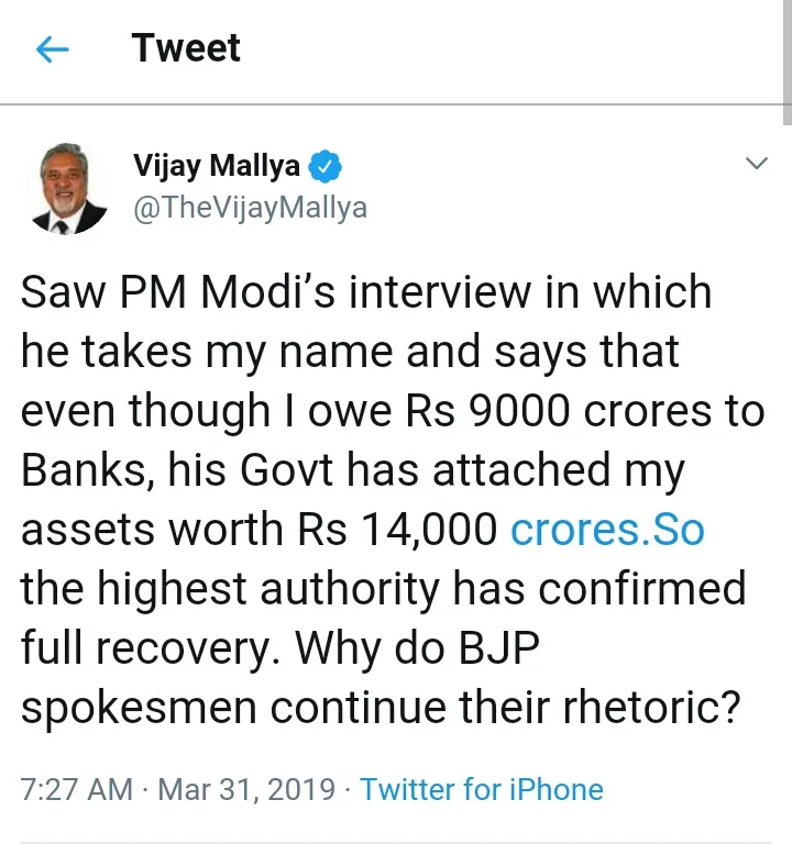 vijay malliah twitter